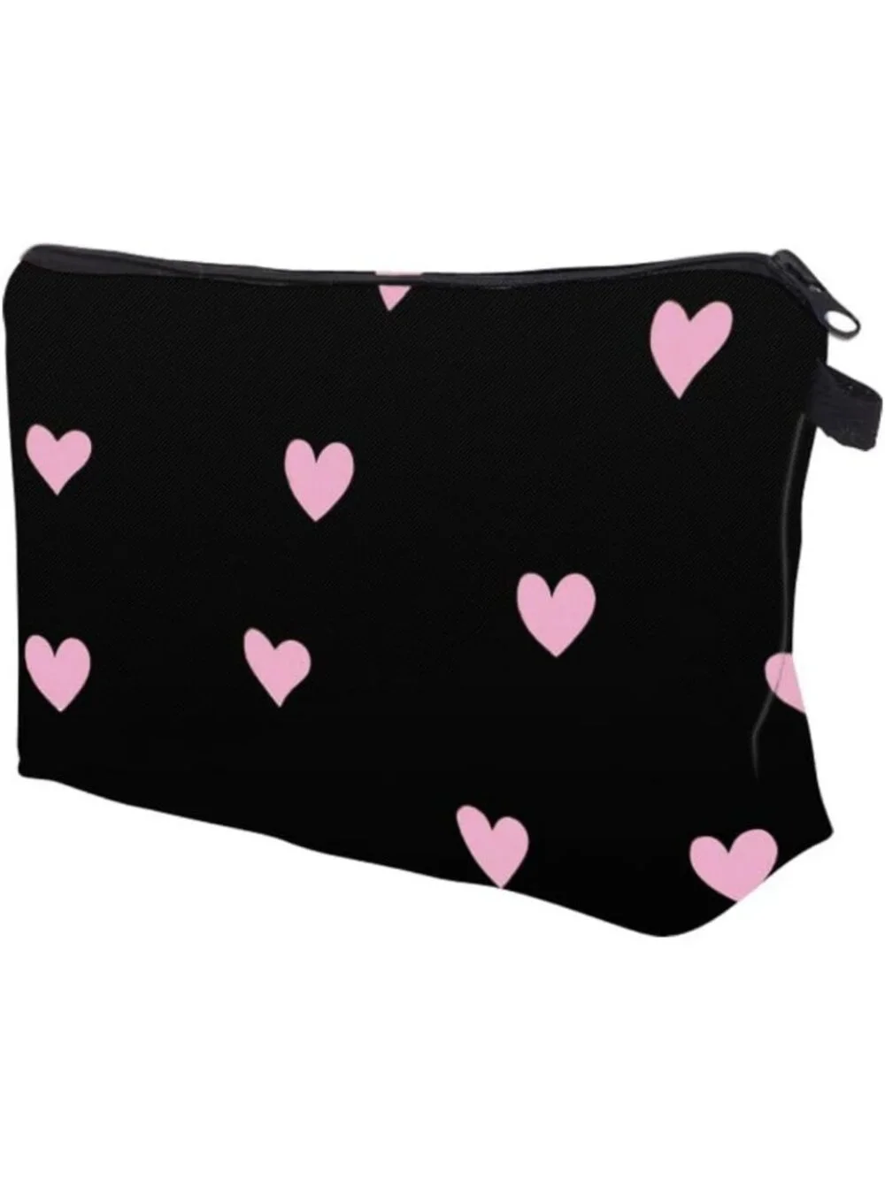 Chic Pink Heart Travel Makeup Bag | Small Cosmetic Pouch Gift for Women